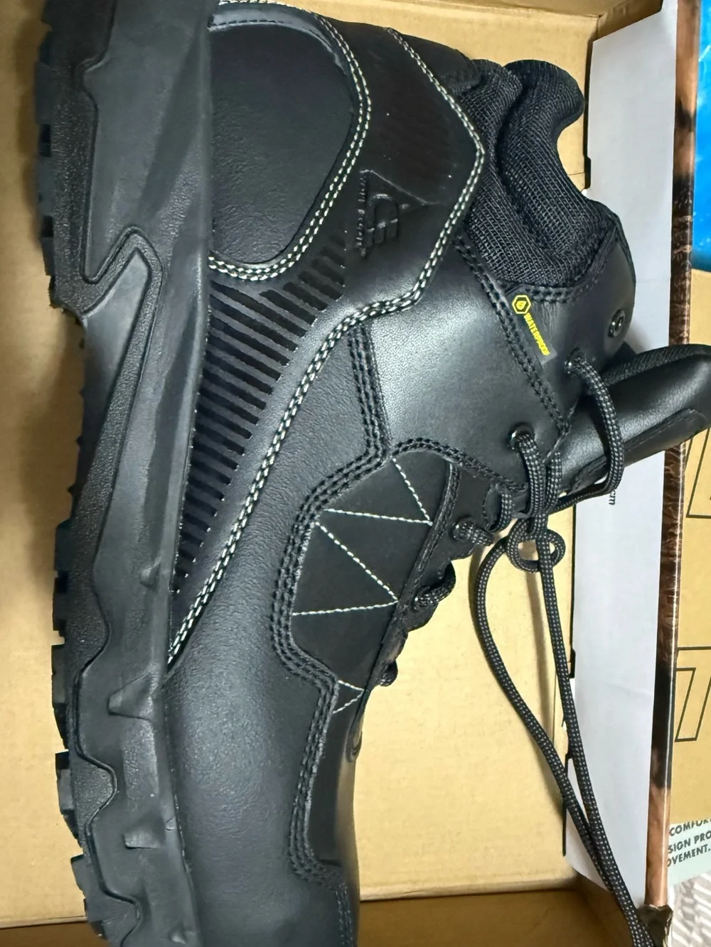 Ace/Workboot/ComptoeBlack Men'sWork/Outdoor Shoe - Rugged Slip-Resistant Design